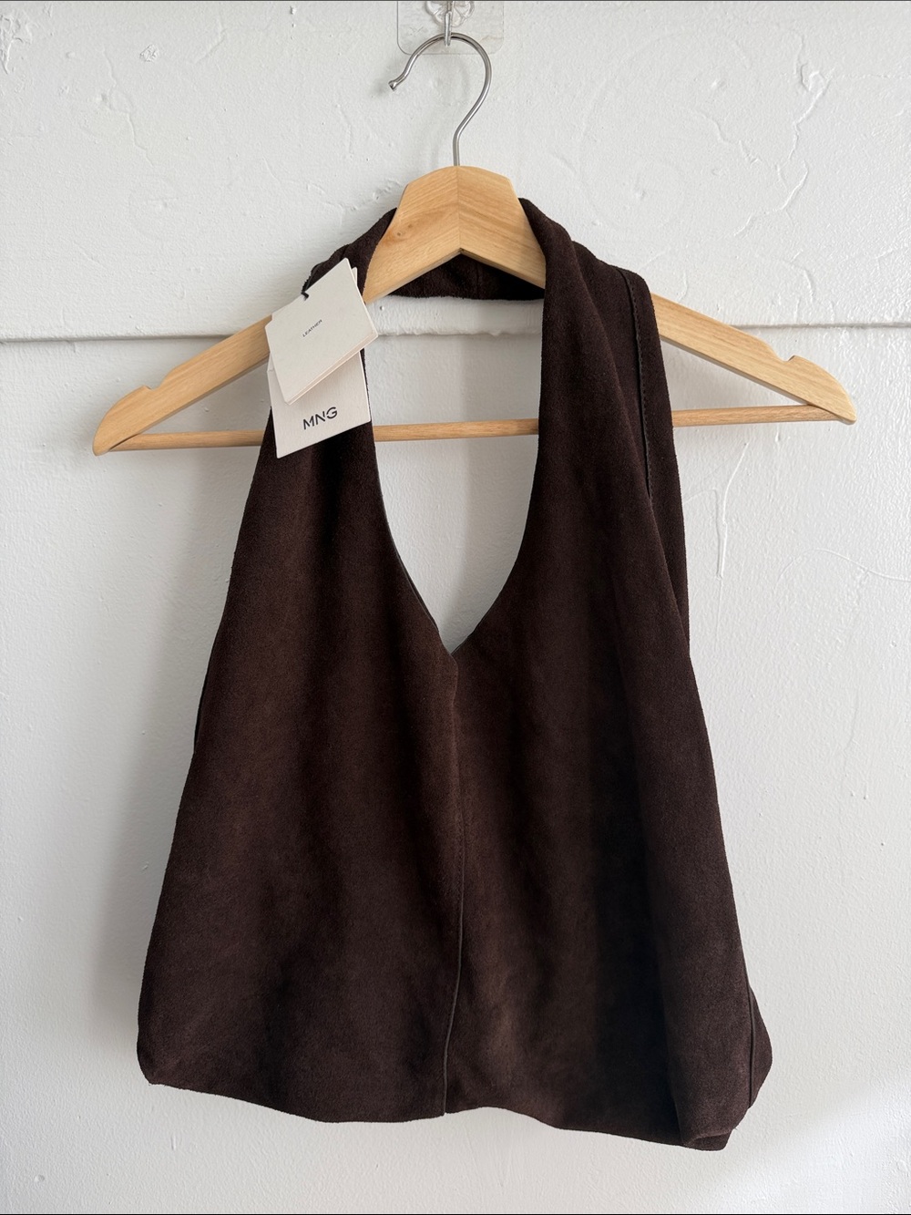 Mango Chocolate SUEDE SHOPPER BAG